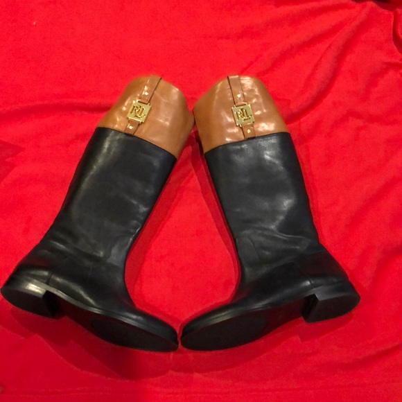 Ralph Lauren Shoes - 💕Price drop Ralph Lauren two toned blk/tan, gold💕